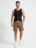 Men’s Classic Waffle Knit Comfort Shorts – Pack of 2 (Grey & Brown)