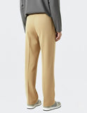 Men’s Pintuck Wide-Leg Camel Joggers