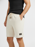 Men’s Classic Waffle Knit Comfort Shorts ( WHITE )