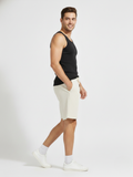 Men’s Classic Waffle Knit Comfort Shorts ( WHITE )