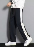 Urban Relaxed-Fit Side Panel Black Joggers