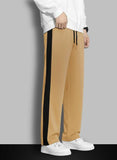 Urban Relaxed-Fit Side Panel Cream Joggers