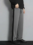 Urban Relaxed-Fit Side Panel Grey-Black Joggers