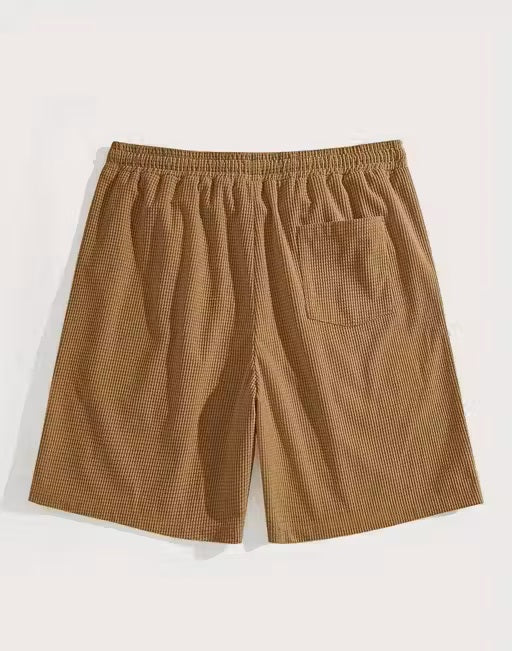 Stylish Men’s Casual Shorts – Lightweight textured Fabric, Cream Color
