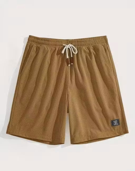 Stylish Men’s Casual Shorts – Lightweight textured Fabric, Cream Color
